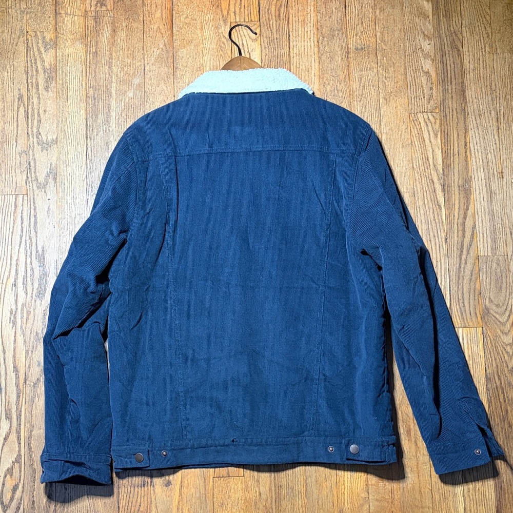BMW Navy Corduroy Jacket with White Sherpa Collar - Picture 3 of 3